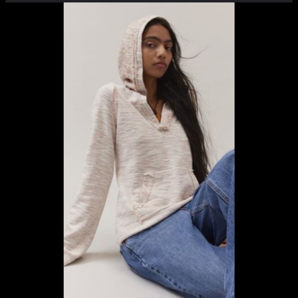 BDG x Urban Outfitters Ellidy Textured Multicolored Hoodie with flared sleeve S - Picture 2 of 8